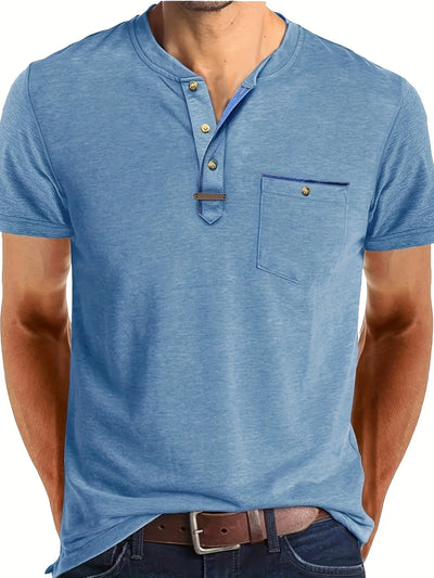 T-shirt Élégant à Col Ras Du Cou Avec Poche