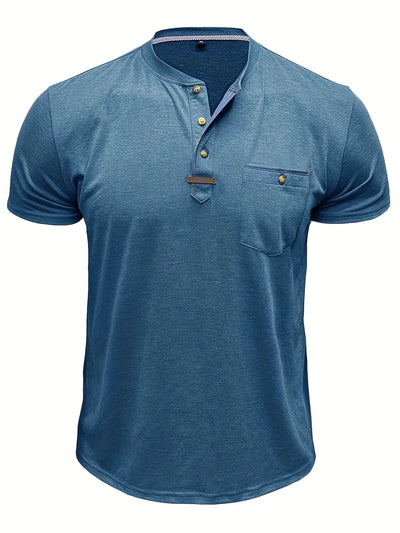 T-shirt Élégant à Col Ras Du Cou Avec Poche