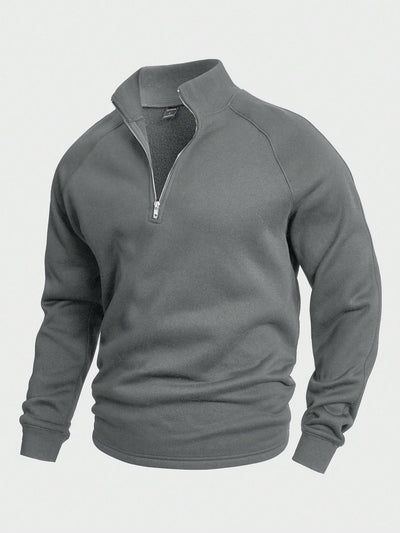 Pull Élégant À Fermeture Éclair En Coton