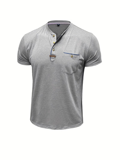 T-shirt Élégant à Col Ras Du Cou Avec Poche