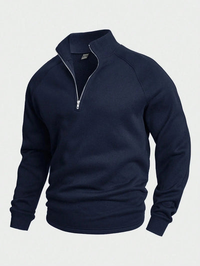 Pull Élégant À Fermeture Éclair En Coton
