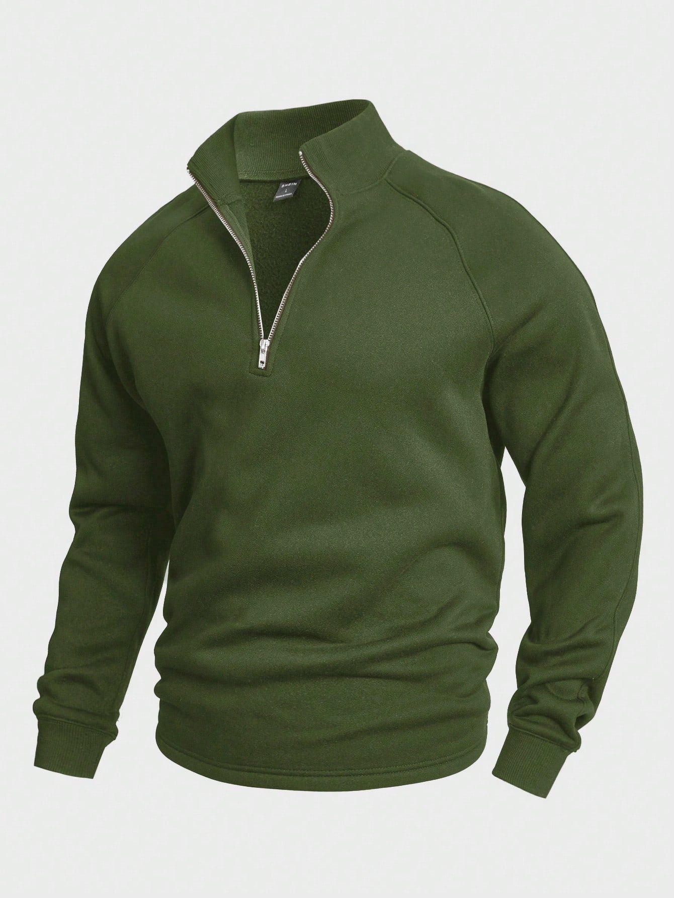 Pull Élégant À Fermeture Éclair En Coton