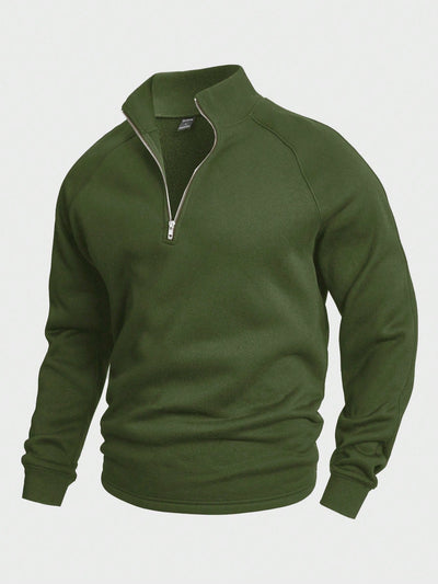 Pull Élégant À Fermeture Éclair En Coton