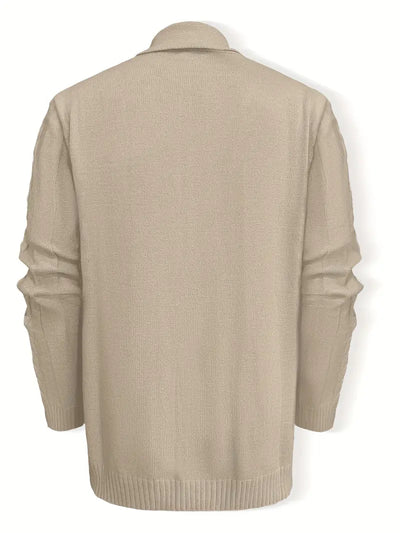 Cardigan Décontracté À Manches Longues En Tricot