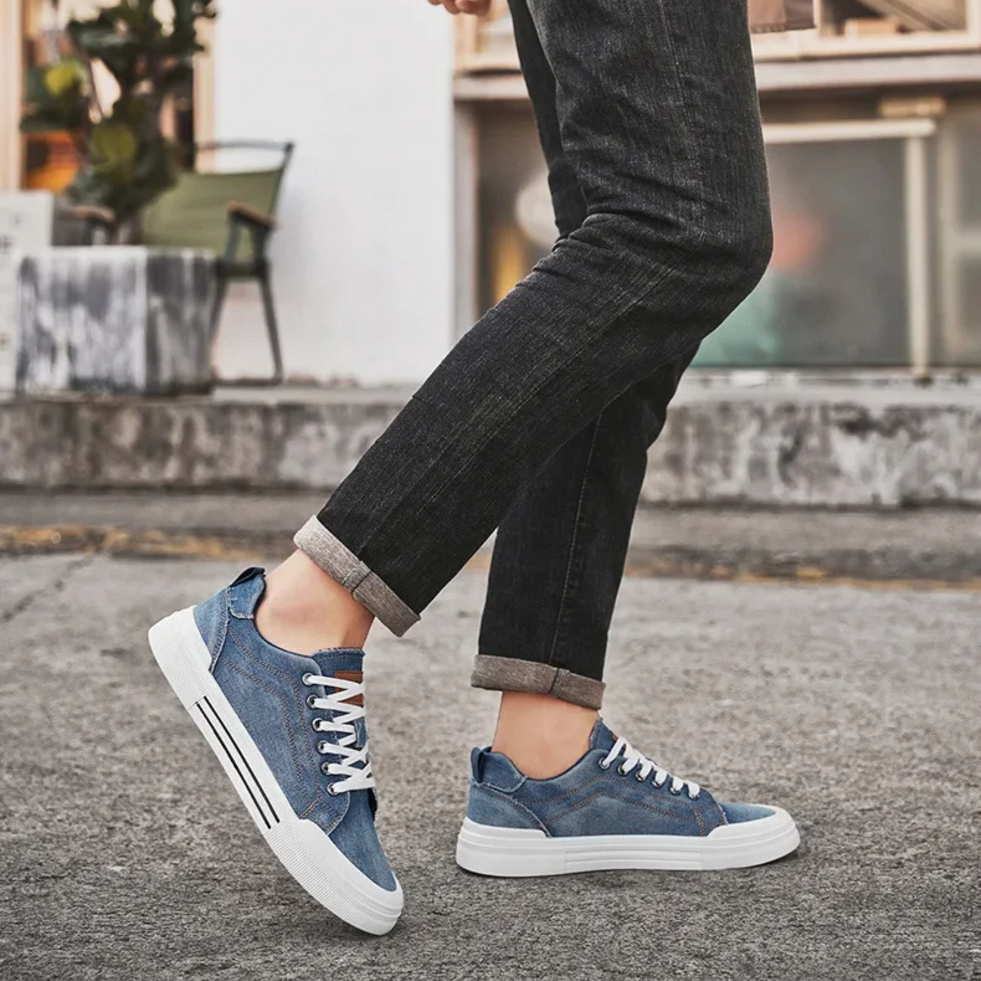 Baskets Élégantes En Denim