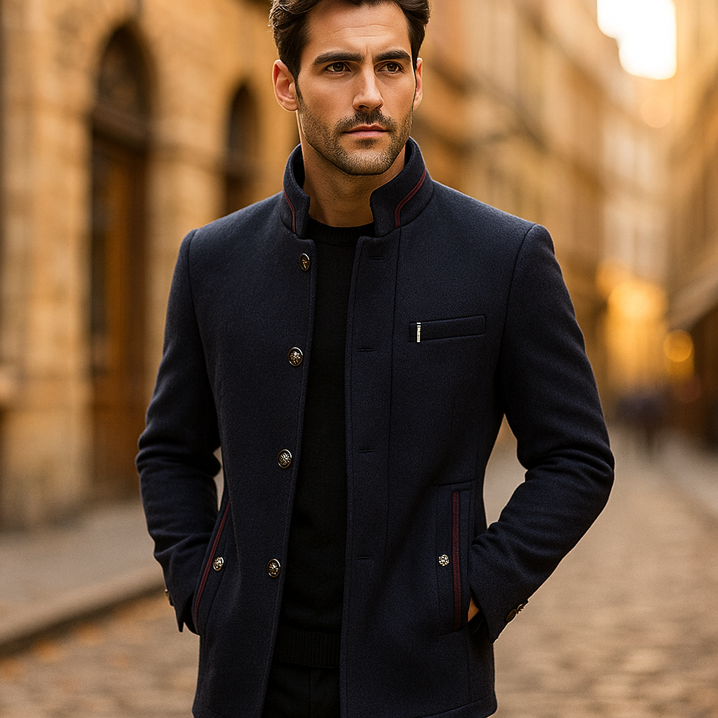 Manteau 3/4 Élégant En Laine