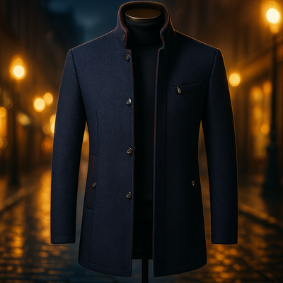 Manteau 3/4 Élégant En Laine