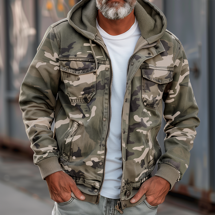 Veste Camouflage Avec Capuche