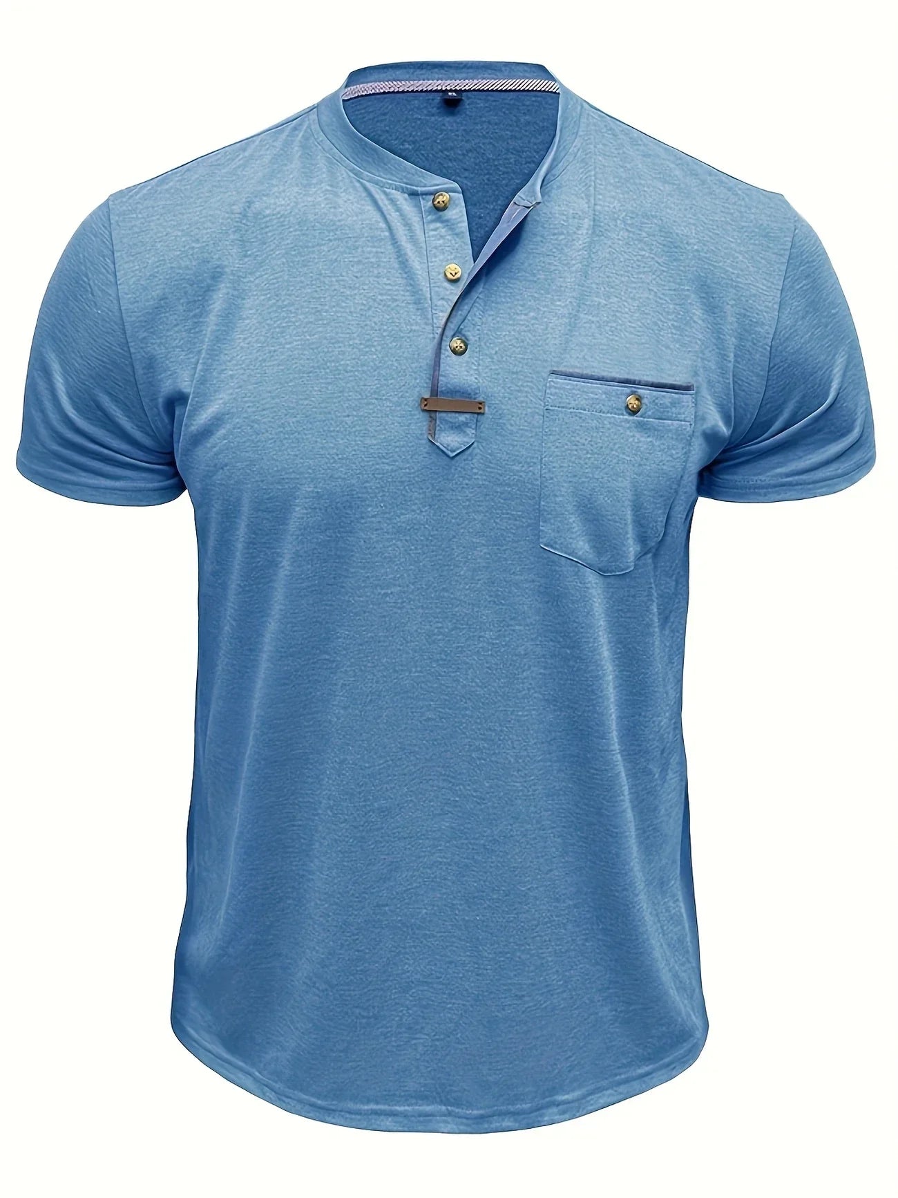 T-shirt Élégant à Col Ras Du Cou Avec Poche