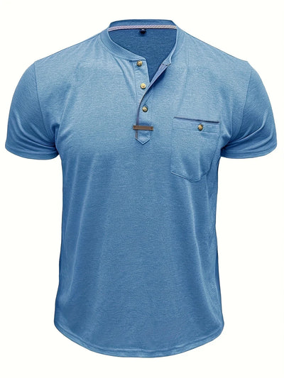 T-shirt Élégant à Col Ras Du Cou Avec Poche