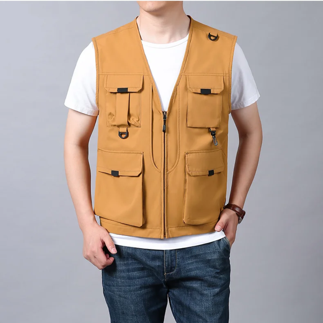 Gilet Cargo Respirant À Multiples Poches