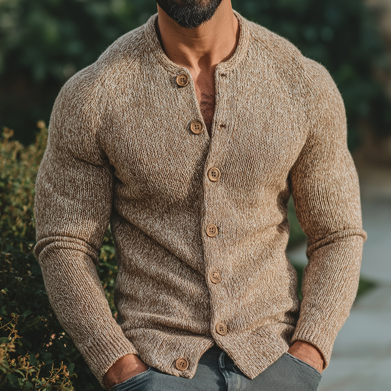 Cardigan Teddy Boutonné En Maille