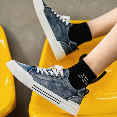 Baskets Élégantes En Denim