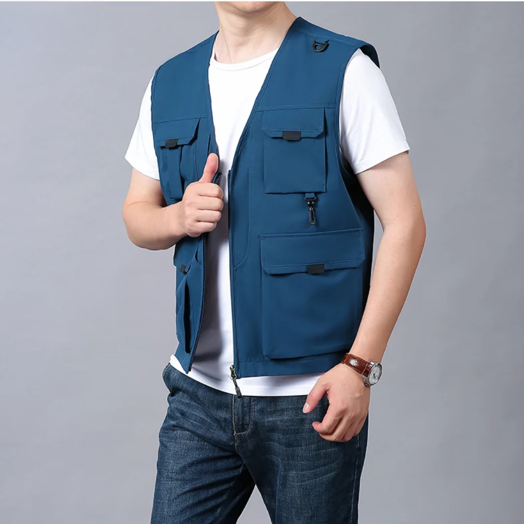 Gilet Cargo Respirant À Multiples Poches