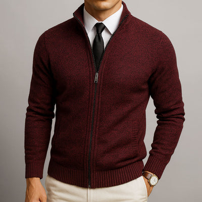 Cardigan Zippé En Lain Mérinos