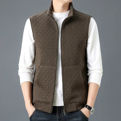 Gilet Sammy En Tricot À Carreaux