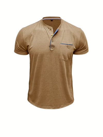 T-shirt Élégant à Col Ras Du Cou Avec Poche