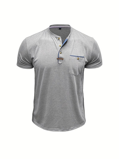 T-shirt Élégant à Col Ras Du Cou Avec Poche