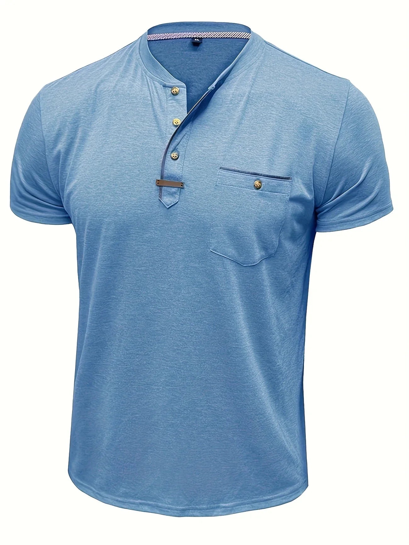 T-shirt Élégant à Col Ras Du Cou Avec Poche