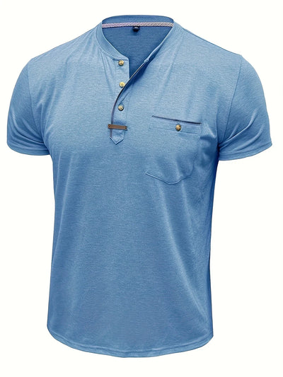 T-shirt Élégant à Col Ras Du Cou Avec Poche