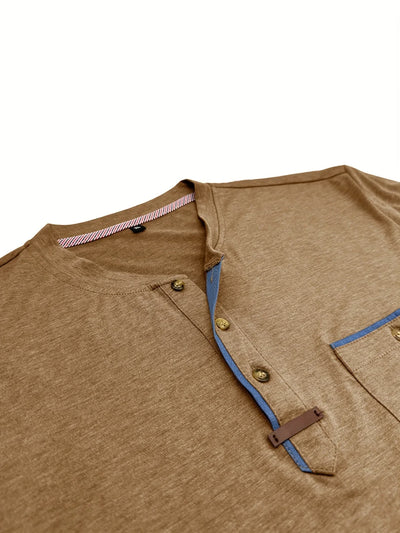 T-shirt Élégant à Col Ras Du Cou Avec Poche