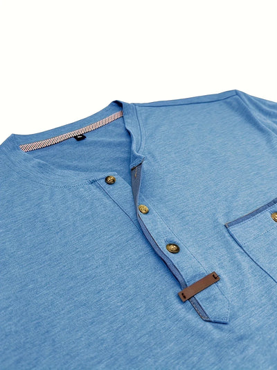 T-shirt Élégant à Col Ras Du Cou Avec Poche