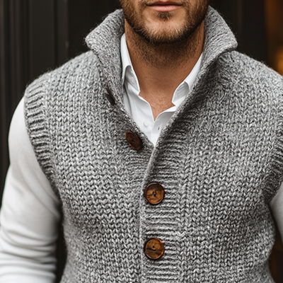 Gilet Boutonné En Tricot