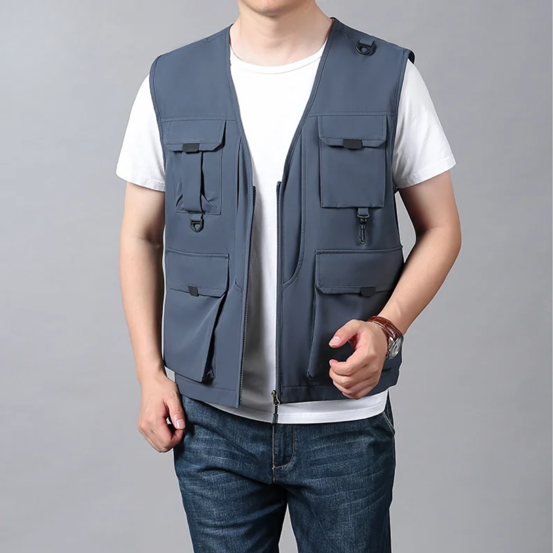 Gilet Cargo Respirant À Multiples Poches