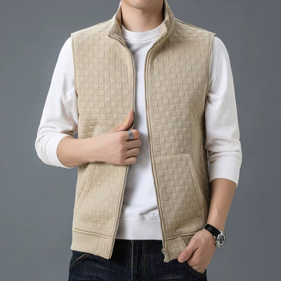 Gilet Sammy En Tricot À Carreaux