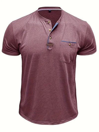 T-shirt Élégant à Col Ras Du Cou Avec Poche