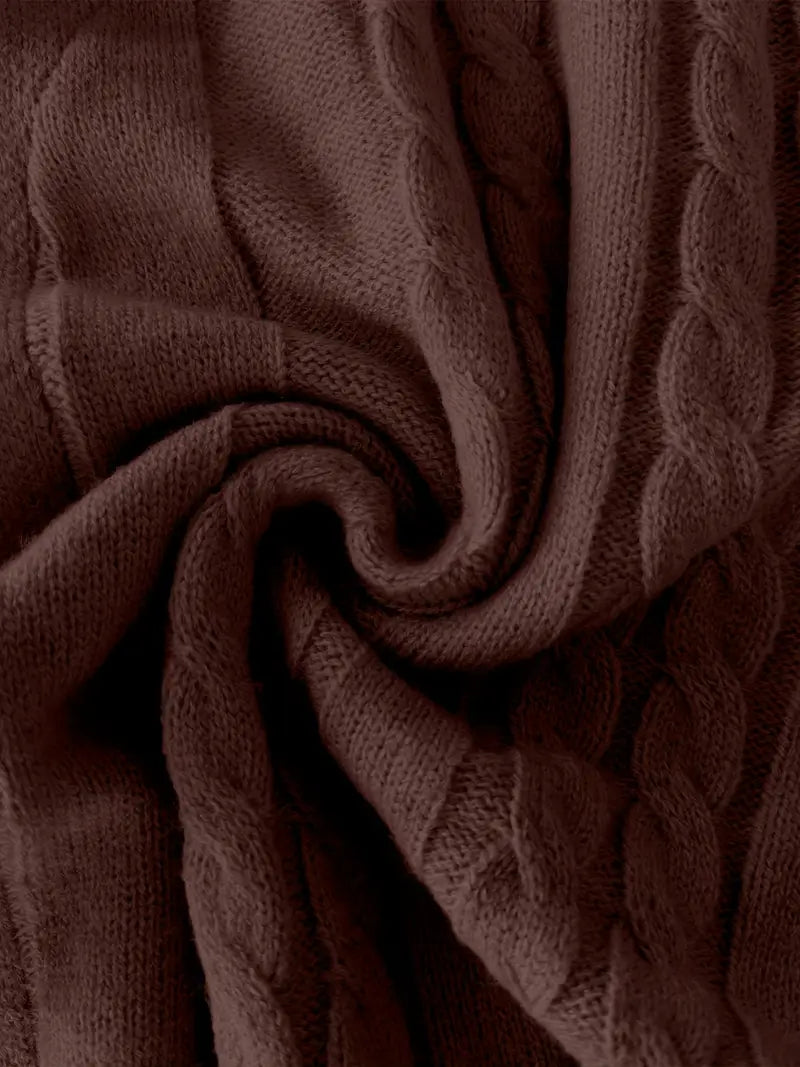 Cardigan Décontracté À Manches Longues En Tricot