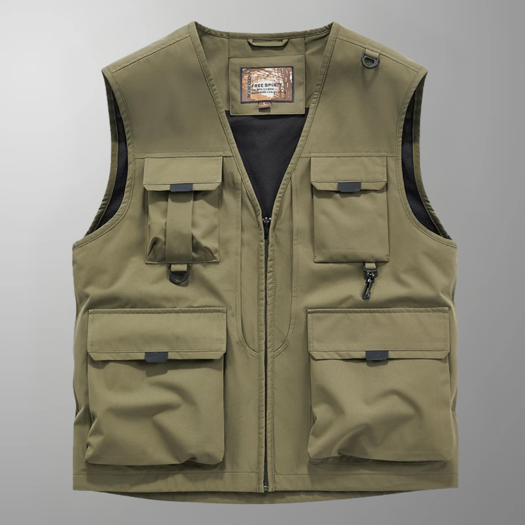 Gilet Cargo Respirant À Multiples Poches