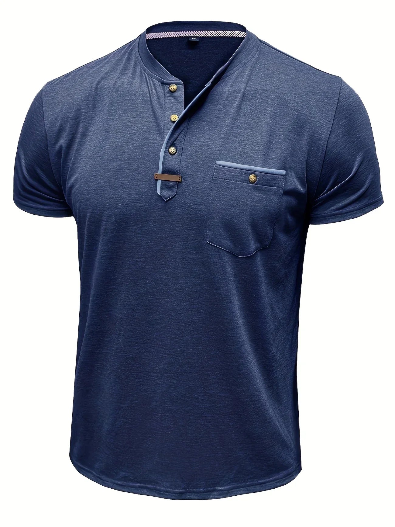 T-shirt Élégant à Col Ras Du Cou Avec Poche