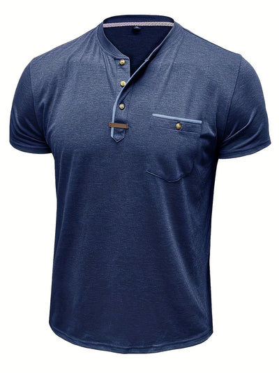 T-shirt Élégant à Col Ras Du Cou Avec Poche