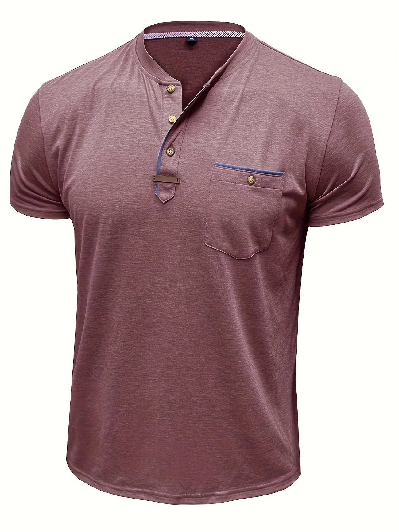 T-shirt Élégant à Col Ras Du Cou Avec Poche