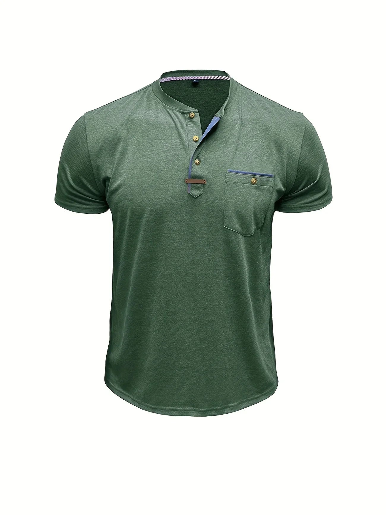 T-shirt Élégant à Col Ras Du Cou Avec Poche