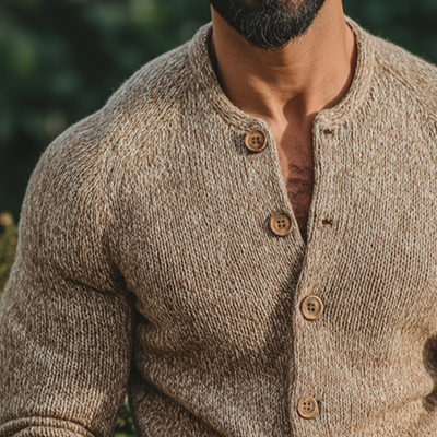 Cardigan Teddy Boutonné En Maille