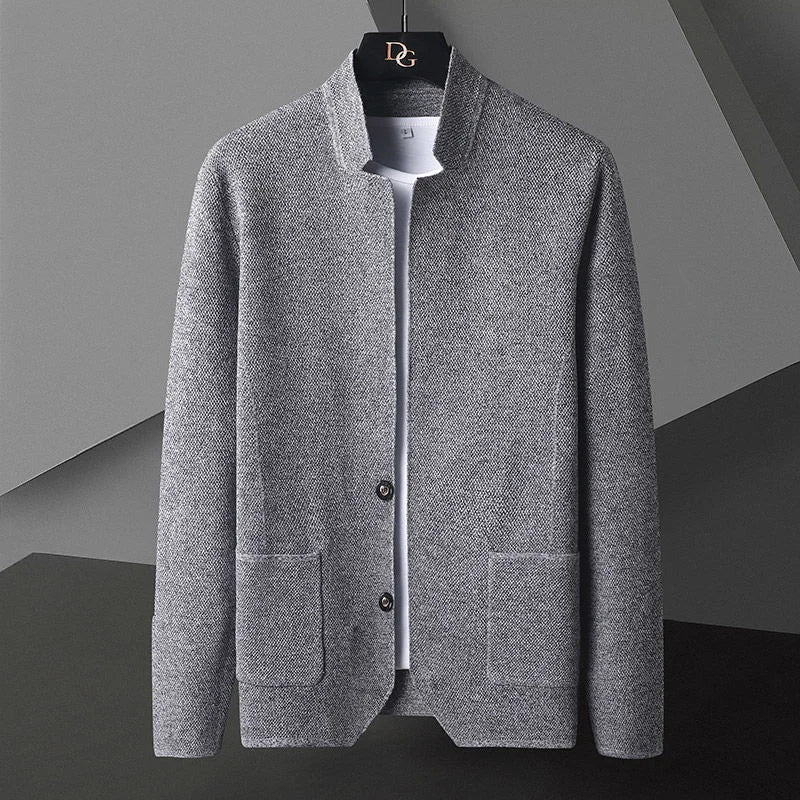 Veste Cardigan Lucio En Maille À Col Montant