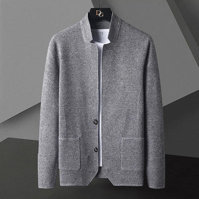 Veste Cardigan Lucio En Maille À Col Montant