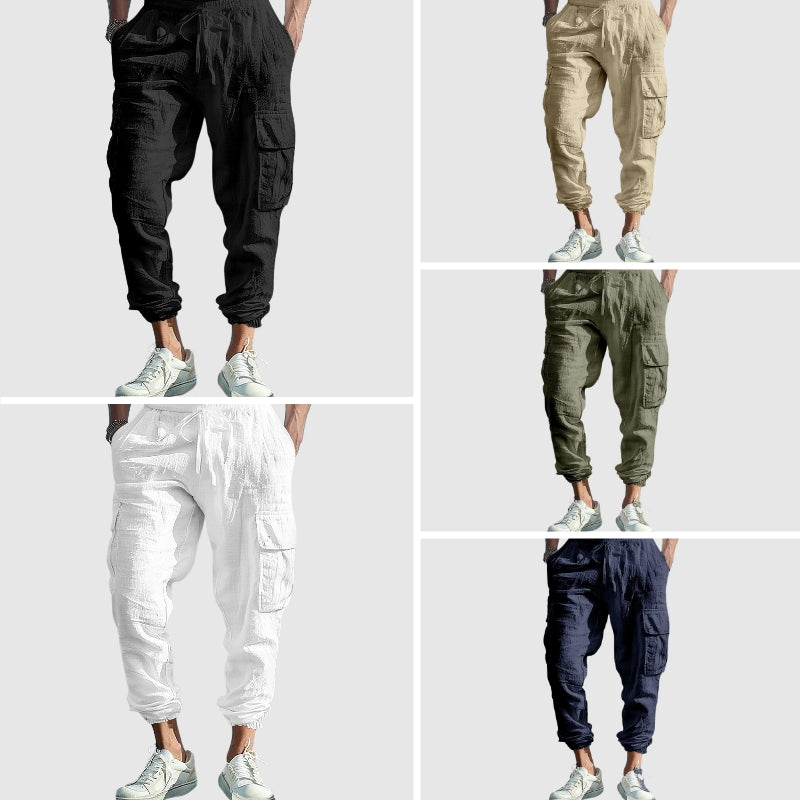 Pantalon Cargo Massina En Lin