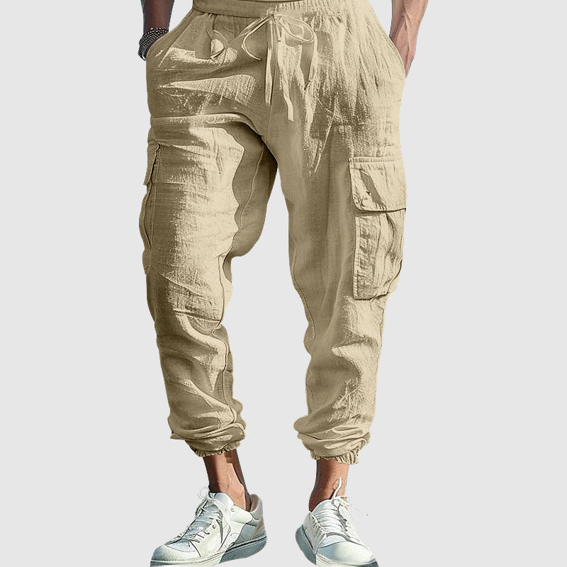 Pantalon Cargo Massina En Lin