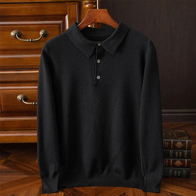 Polo À Manches Longues En Cachemire