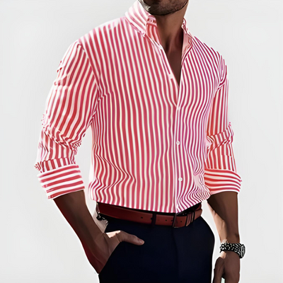 Chemise à rayures pour hommes - Confiance en soi maximum