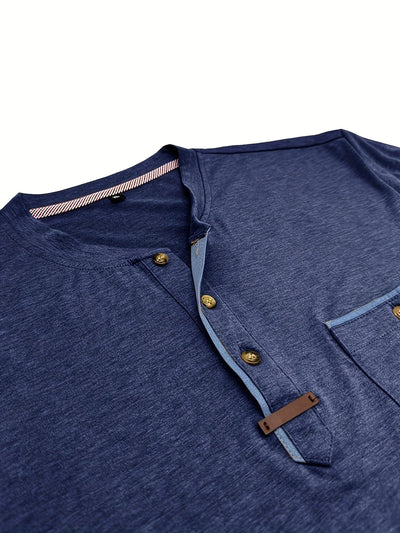 T-shirt Élégant à Col Ras Du Cou Avec Poche