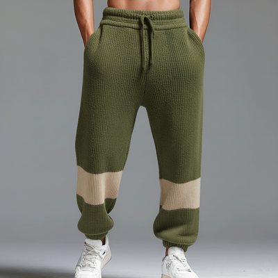 Pantalon Décontracté En Maille À Taille Élastique