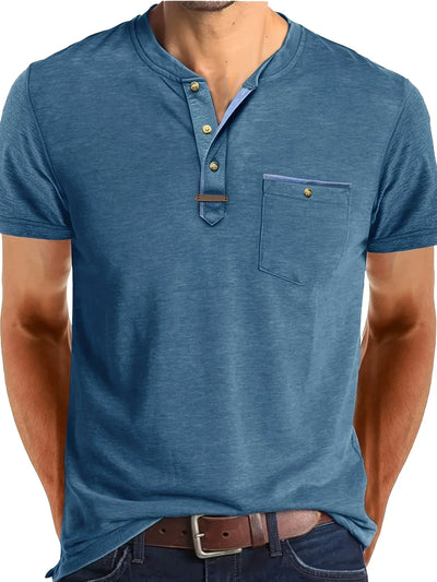 T-shirt Élégant à Col Ras Du Cou Avec Poche