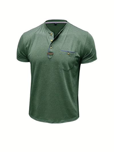 T-shirt Élégant à Col Ras Du Cou Avec Poche