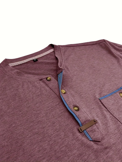 T-shirt Élégant à Col Ras Du Cou Avec Poche