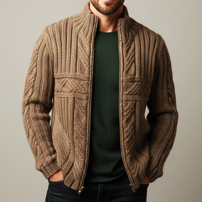 Cardigan Avec Col Montant & Fermeture Zippée