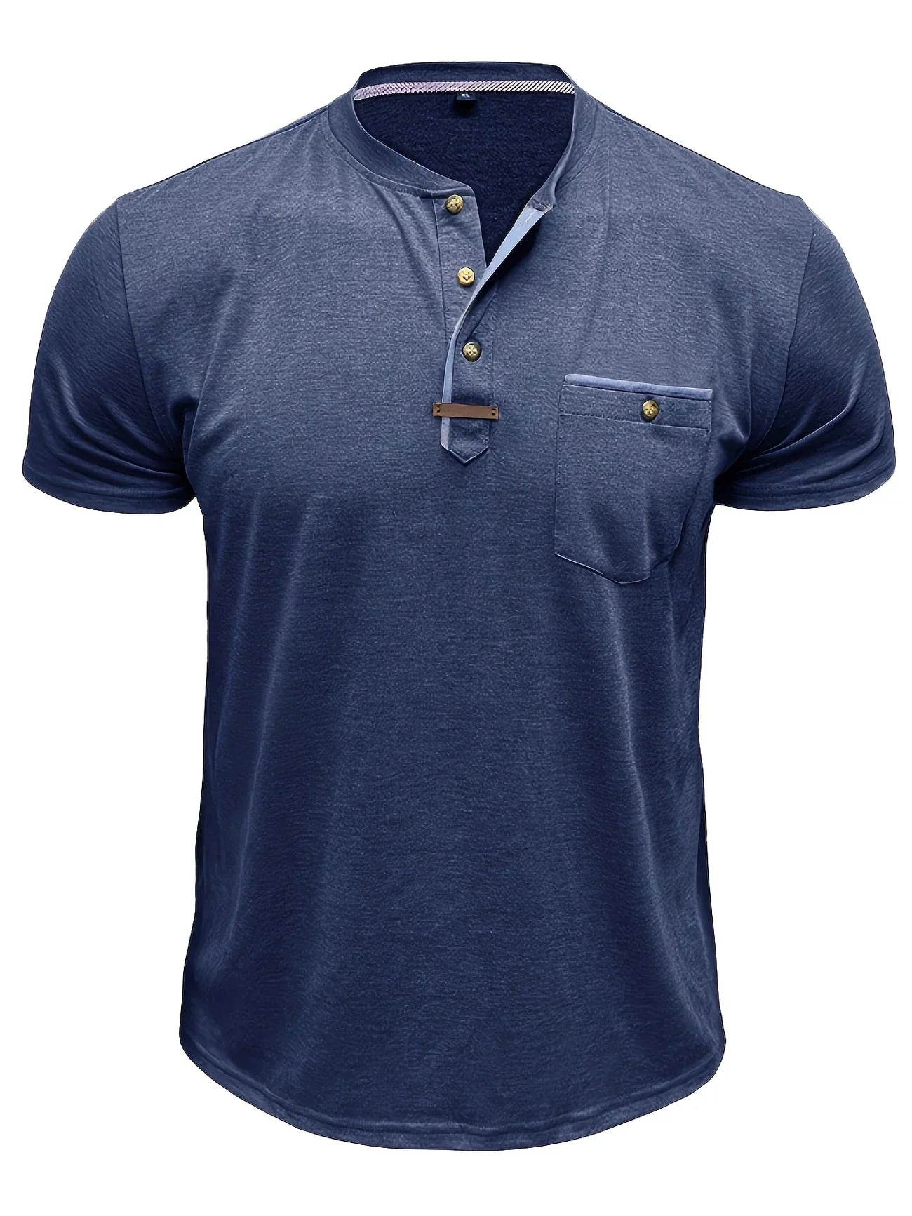 T-shirt Élégant à Col Ras Du Cou Avec Poche